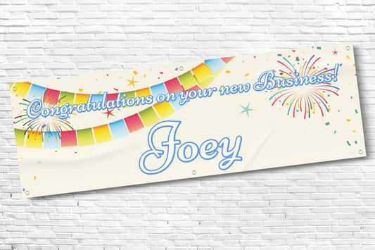 Personalised Firework Congratulations Banner with any text