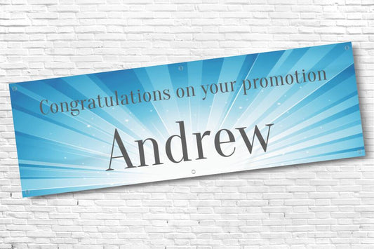 Personalised Blue Congratulations Banner with any text