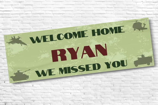 Personalised Military Welcome Home Banner with any Text