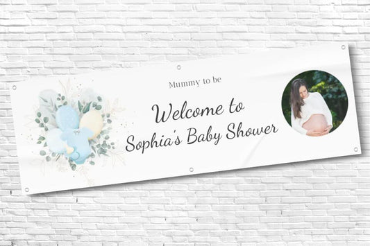 Personalised Baby Shower Banner with Photo