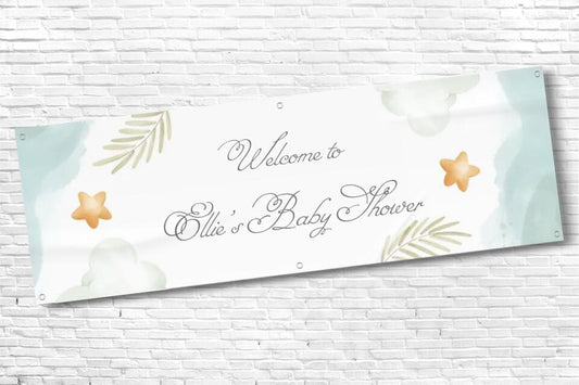 Personalised Star Baby Shower Banner