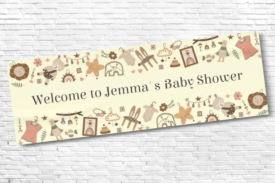 Personalised Baby Shower Banner with any Text