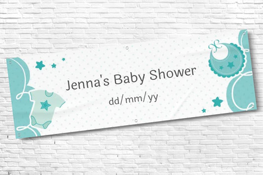 Personalised Baby Shower Banner with Date