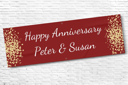 Personalised Ruby Anniversary Party Banner with any Text