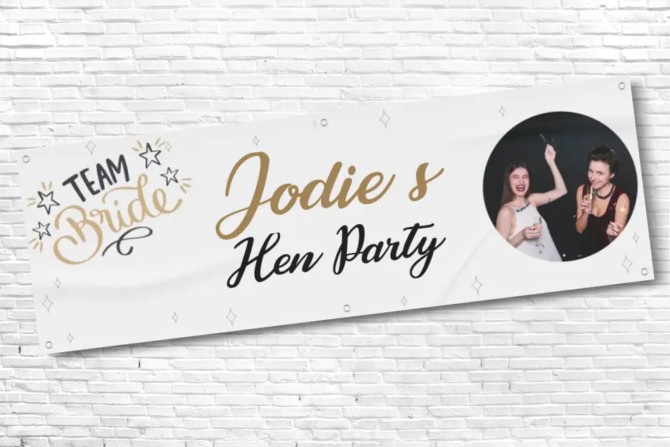 Personalised Team Bride Photo Hen Do Banner