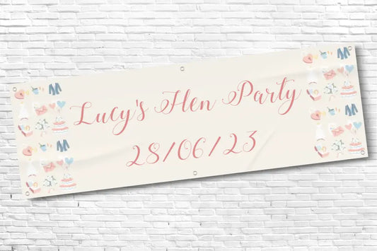 Personalised Decorations and Date Hen Do Banner