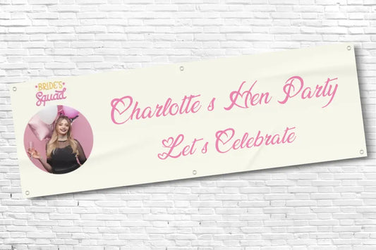 Personalised Bride Squad Lets Celebrate Photo Hen Do Banner