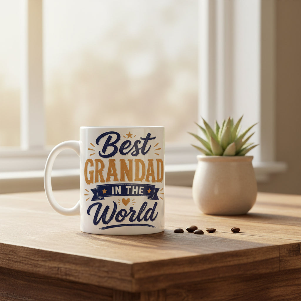 Vacso Trading Best Grandad in the World Ceramic Coffee Mug
