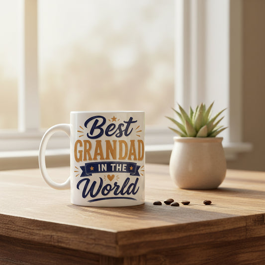 Vacso Trading Best Grandad in the World Ceramic Coffee Mug