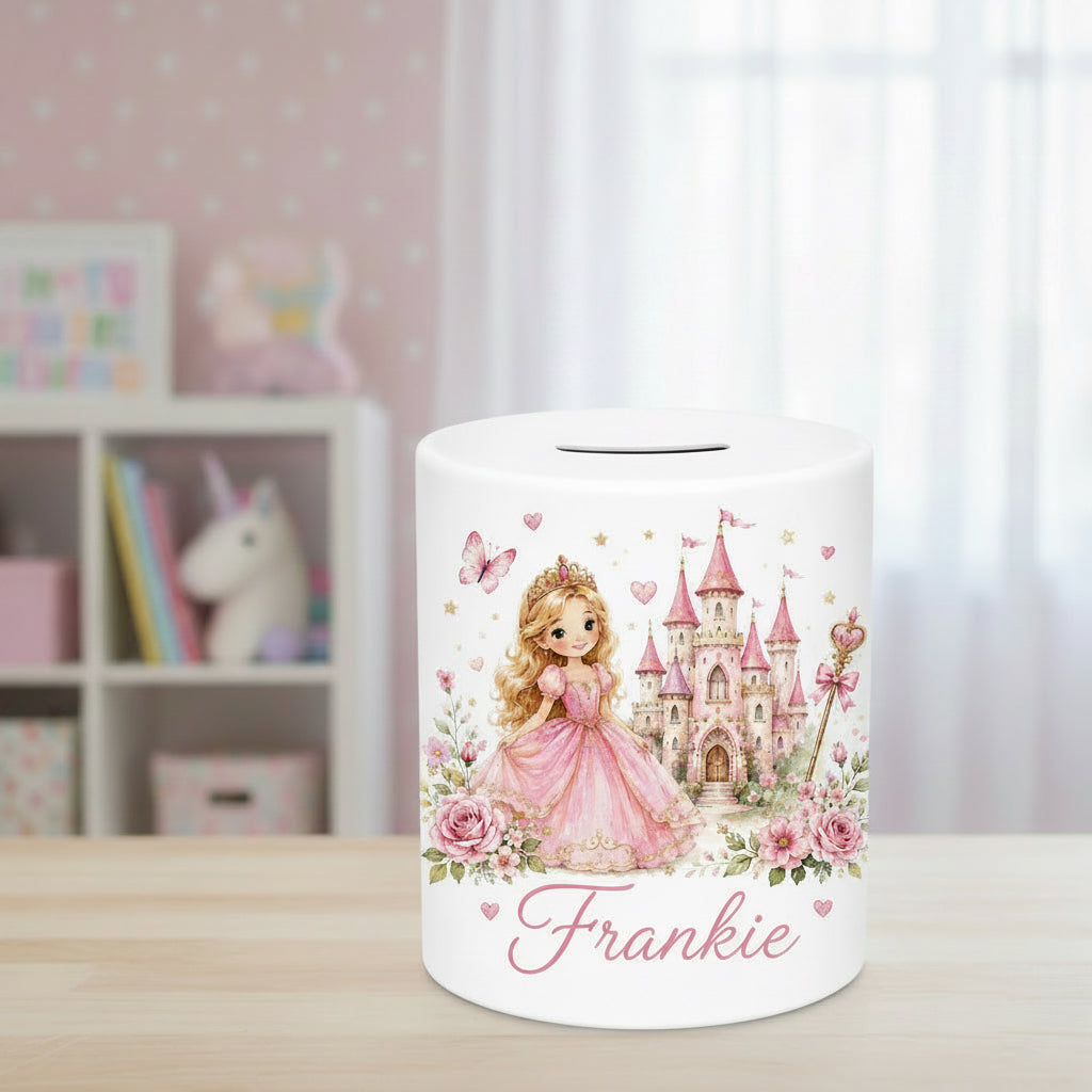 Vacso Trading Personalised Princess Ceramic Money Box Pink