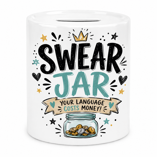 Swear Jar Ceramic Money Box | Funny Swear Jar Gift