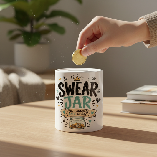 Swear Jar Ceramic Money Box | Funny Swear Jar Gift