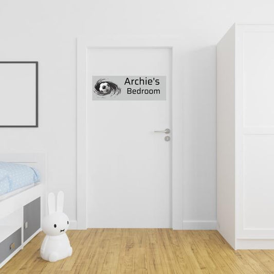 Boy's Personalised Football Bedroom Banner