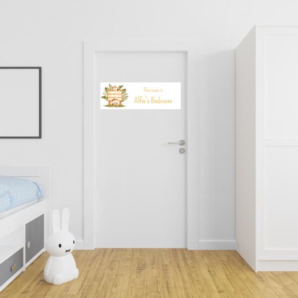 Boy's Personalised Monkey Bedroom Banner